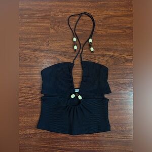 ZARA beaded halter top